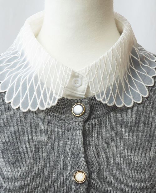 《羽根 レース 付け衿 》【 ナラカミーチェ 公式】 レディース アクセサリー 付け襟 つけ襟 チュール素..