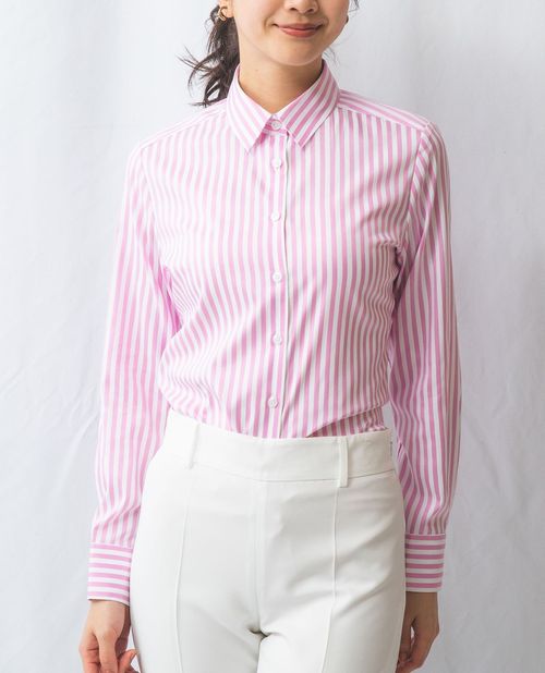 【50%OFF】《ストレッチ ストライプ 長袖 シャツ 》レディーストップス きちんと ...