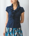 ★9/20限定!20%OFFクーポン配布中★《60スムース フリル カットソー 》レディーストップス ブラウス フリル襟 カラバリ フェミニン きれいめ 上品 華やか 【 ナラカミーチェ 公式】 ナラ カミーチェ 送料無料