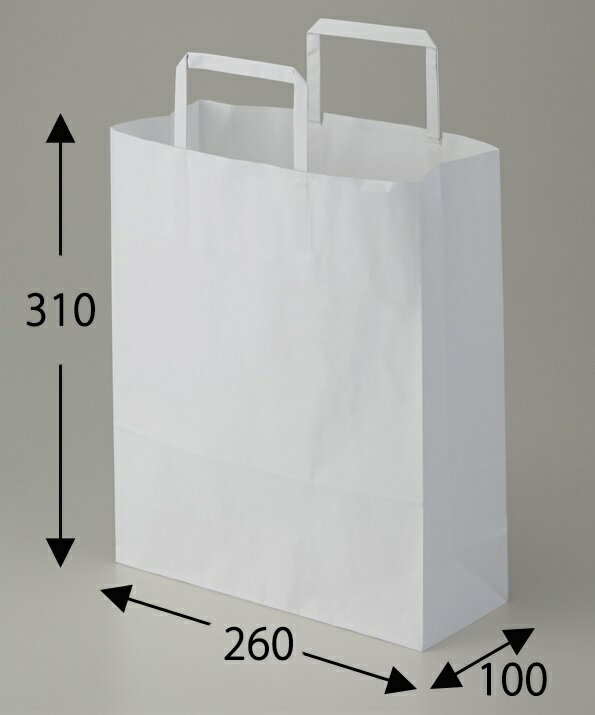 乐天商城 - 26-4平紐 白紙袋 260×310×100【当店でギフト商品をお買い上げのお客様のみ販売】
