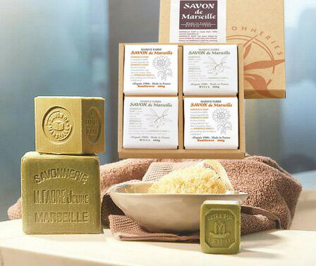 サボンドマルセイユ マルセイユ無香料ギフトセット 4個入石けんギフト ソープ のし包装無料 お中元 贈答品