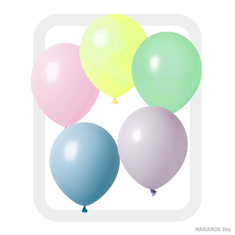 リオテックス ラウンド 10インチ マカロンカラー アソート 【約100本入】【メール便OK】