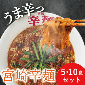 【福岡空港限定商品】 宮崎 辛麺 取り寄せ( 1人前×5食/10食セット) カラメン からめん ラーメン 中華 こんにゃく風 グルメ 福岡 お取り寄せ セット 1人前 5人前 食品 ランチ 辛い 激辛 スープ 麺 博多 インスタント レシピ