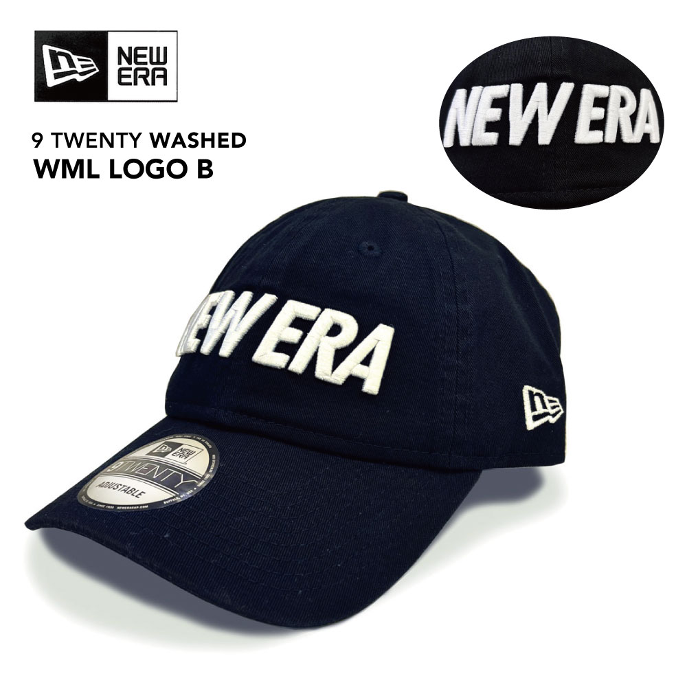 Rakuten - 9TWENTY ウォッシュドコットン ワードマークロゴ ブラック × ホワイト ハンドウォッシャブル ブランド 深め おしゃれ かっこいい 人気 春 夏 秋 冬 オールシーズン ニューエラ 大きい 小さい サイズ調節可能 フリーサイズ 正規品