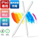【iPad専用】 タッチペン ipad スタイラスペン 誤操作防止 細い 軽量 パームリジェクション機能 高感度 途切れ/遅延/ズレなし iPad タッチペン