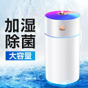 加湿器 超音波式 小型 卓上 大容量 300ml 給電式 マイナスイオン除菌機能付き 空気清浄機 次亜塩素酸水対応 アロマ対応 空焚き防止 乾燥防止 おしゃれ