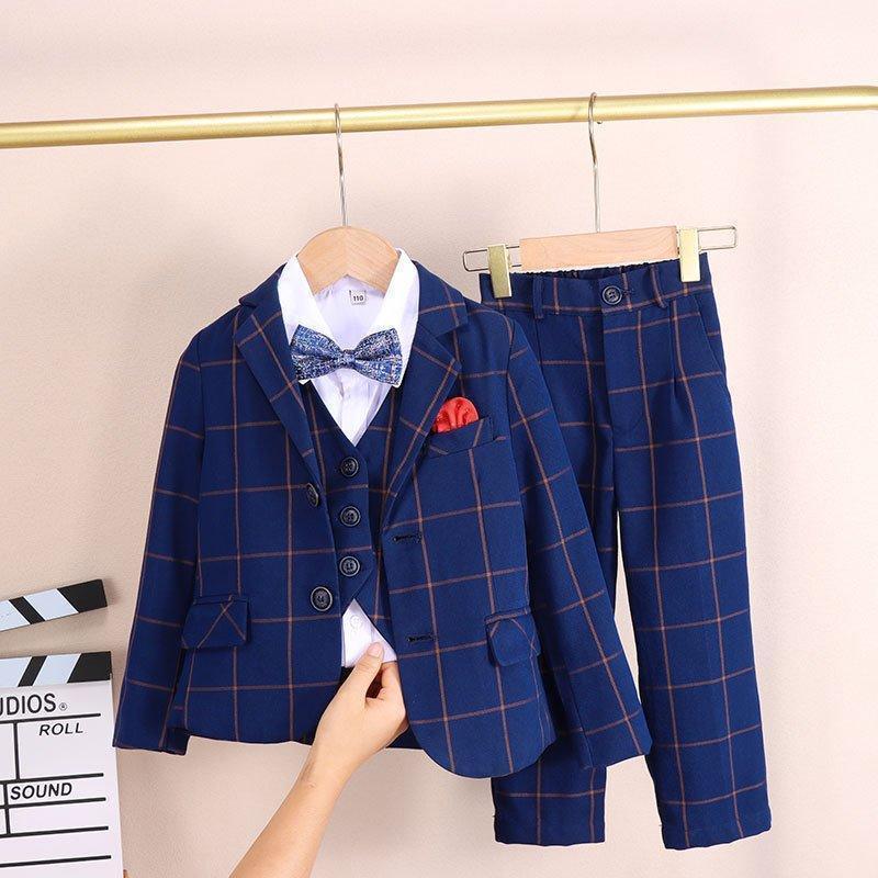 5点セット 子供 男の子 フォーマルスーツ キッズスーツ 子供服 スーツ ベビー服 上下セット おしゃれ ..