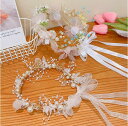 髪飾り 花 花冠 発表会 子供髪飾り キッズ ビジュー カチューシャ ヘッドドレス ヘアアクセサリー 髪飾り ウェディング 結婚式 七五三