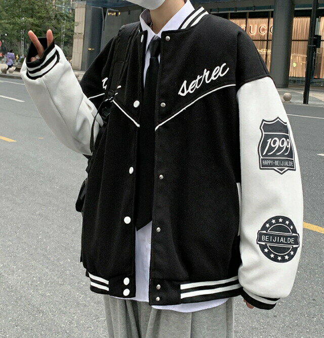 スタジャン スタジアムジャンパー 長袖 ジャケット ブルゾン メンズ レディース アウター 野球服 ゆったり スポーツウエア 大きいサイズ 通学