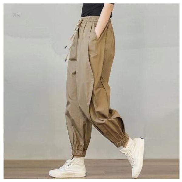 ジョガーパンツ レディース スウェットパンツ イージー ジャージ サルエルパンツ ワイド ワークパンツ 9分丈 ウエストゴム カジュアル 裾絞り