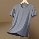 吸汗速乾 半袖Tシャツ 2枚セット 夏用 全4タイプ 柔らかい トップス クルーネック 涼しい 接触冷感 メンズ UVカットゆったり メッシュ スポー