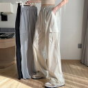 カーゴパンツ ワイドパンツ レディース ひんやり ゆったり カジュアル 接触冷感 涼感 吸水速乾 薄手 軽量 夏 ストレートパンツ アイスシルクパン