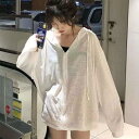 uvカット パーカー 夏 レディース ジップアップ UVパーカー 透け感 シアー 通気性 日焼け止め 紫外線カット 虫除け 涼しい シアーパーカー 長