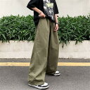 春 ロングパンツ ワイドパンツ 春 夏 秋 メンズ イージーパンツ パンツ ズボン ボトムス ウエストゴム 無地 シンプル カジュアル おしゃれ