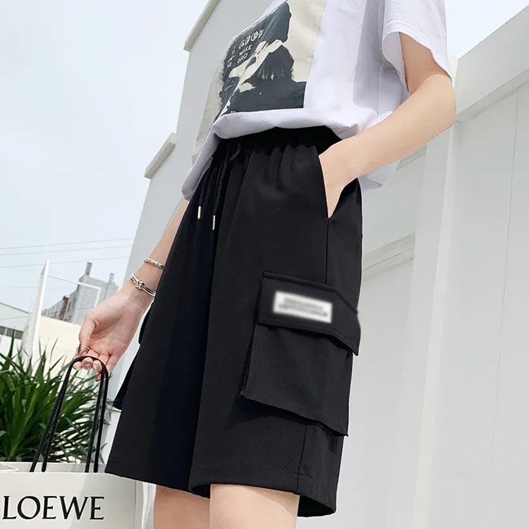 ショートパンツ ゆったり ハーフパンツ レディース 無地 5分丈 ショーパン 着痩せ 短パン おしゃれ 無地 ワイドパンツ ショート ポケット カーゴ