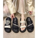 厚底サンダル ミュールサンダル 韓国風夏