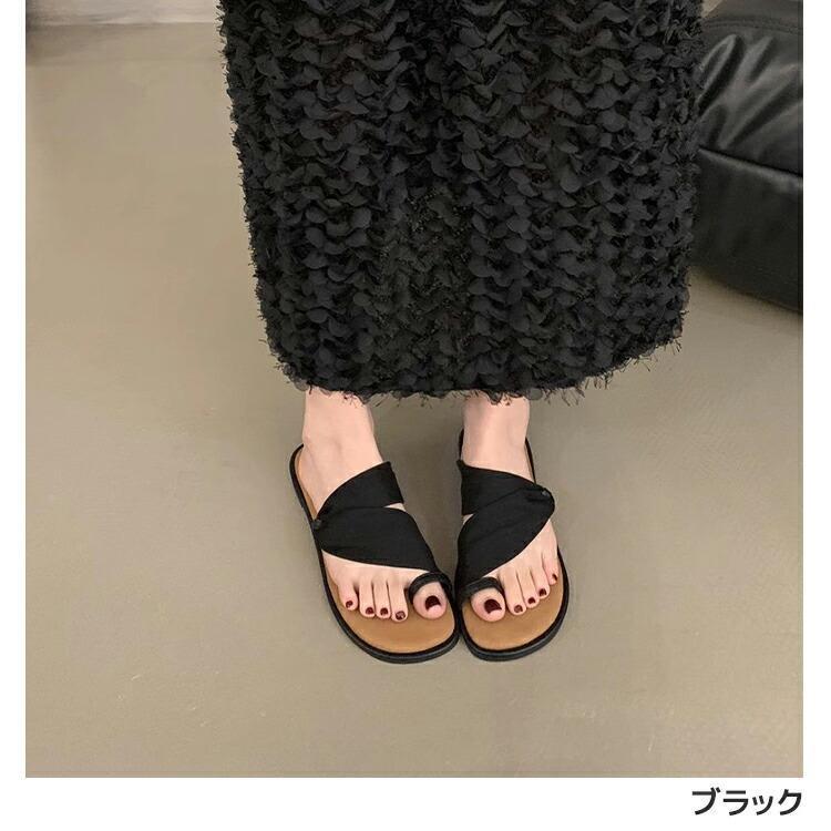 サンダル ストラップサンダル スリッパ レディース 痛くない ビーチサンダ コンフォート ローヒール フ..
