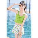 水着 キッズ 女の子 子供水着 2点セット ジュニア水着 セパレート型 トップス+スカート インナーパンツ付き スイムウェア 100 110 120 130 1...
