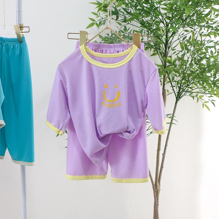 キッズ パジャマ 半袖 子供 無地 女の子 春 夏 秋 パイピング 可愛い ロングパンツ 上下セット ルーム..