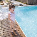 SNS人気!子供 水着 女の子 水着 キッズ 水着 ワンピース 帽子 女児 ストライプ スクール 子供用水着 プール 可愛い ベビー こども 女児 み