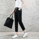 綿麻 ストレートパンツ レディース春夏
