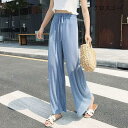 ガウチョパンツ 春 夏 秋 ロングパンツ ワイドパンツ スカーチョ スカンツ レディース 大きいサイズ 冷感 とろみ感 ロング ウエストゴム