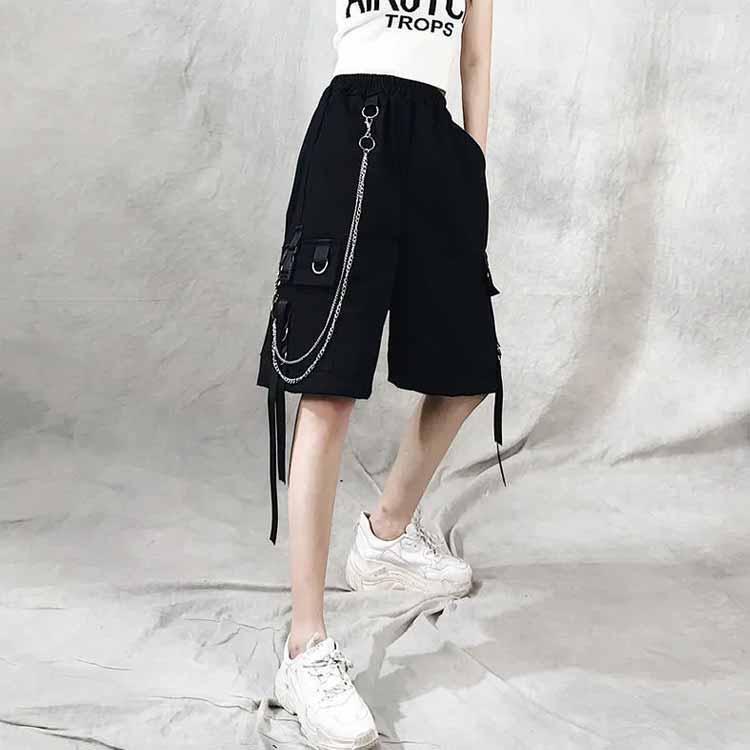 カーゴパンツ レディース ショートパンツ 五分丈 ゆったり ハーフパンツ 短パン 夏 涼しい 薄手 通気 吸汗 速乾 カーゴショーツ 大きいサイズ 半