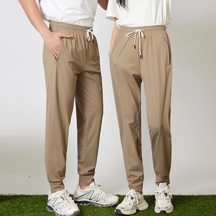 パンツ 接触冷感 ウエストゴム メンズ 2タイプ ジョガーパンツ ストレートパンツ 薄手 ストレッチ ジム レディース アイスシルクパンツ スポーツ