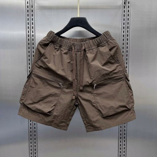 ハーフパンツ メンズ カーゴパンツ 膝上 太め ゆったり カーゴショートパンツ 半ズボン ストレート 短パン ミリタリー ショーパン 春 夏 薄手 軽