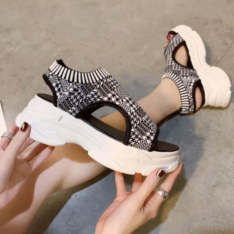 【スーパーSALE限定】サンダル レディース 黒 厚底 スポサン シューズ コンフォートサンダル 夏 メッシ..