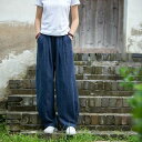 パンツ レディース ワイドパンツ ガウチョパンツ パンツ ウエストゴム リネン 綿麻 薄手 チノパン ズボン ロング ゆったり イージーパンツ カジュアル 春夏 秋