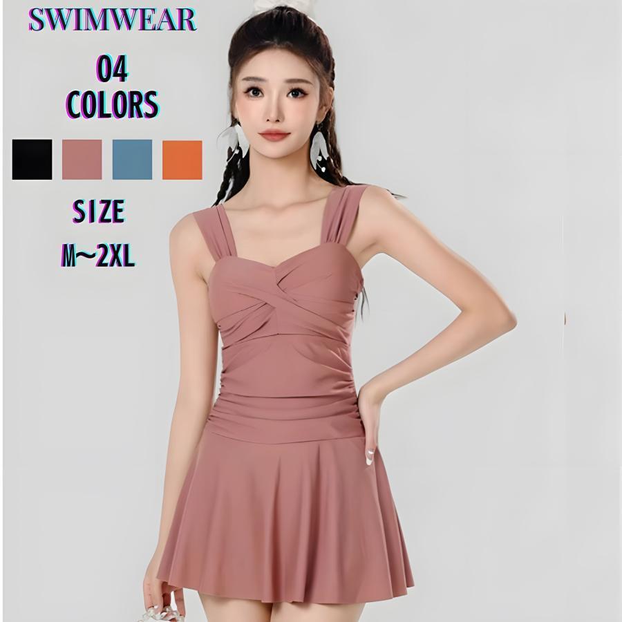 【スーパーSALE限定】2025新作 水着 レディース ワンピース 水着 体型カバー 水着ワンピース サロペット オールインワ ママ水着 フレア 露出控えめ 水...