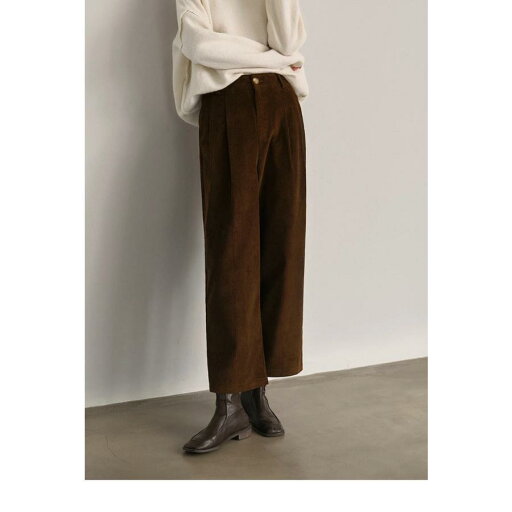 ワイドパンツ レディース 秋冬 コーデュロイ コール天 暖かい 秋服 ボトムズ 九分丈 パンツ ズボン ウエストバックゴム ボタン付き ポケット タック入れ 無地 ワイドパンツ レディース 秋冬 コーデュロイ コール天 暖かい 秋服 ボトムズ 九分丈 パンツ ズボン ウエストバックゴム ボタン付き ポケット タック入れ 無地