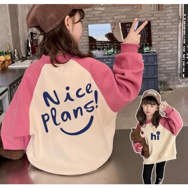 子供服 パーカー 女の子 キッズ 春 秋 冬 ガールズ トップス トレーナー バイカラー　プルオーバー 女..