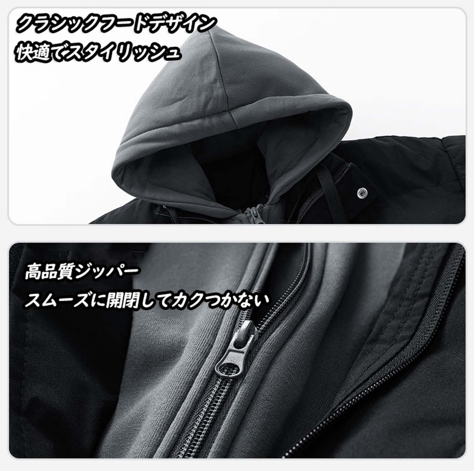 【スーパーSALE限定】マウンテンパーカー メンズ ダウンジャケット 厚手 防寒 防風 撥水 暖かい 重ね着風 大きいサイズ フード付き ゆったり アウトドア カジュアル おしゃれ 防寒着 秋冬服 作業用