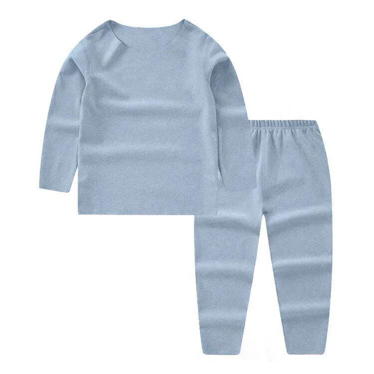 FOXBUS 楽天市場店の送料無料キッズインナーヒートテック秋冬上下セット男の子女の子子供服肌着インナーウェア裏起毛微起毛あったかインナー丸首長袖tシャツ｜アングル3