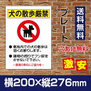 【送料無料】 最安値 公園、駐車場、私有地など、敷地内につき、犬の散歩を禁止する表示プレートです。 看板！激安看板！ 本体サイズW200mm×H276mm 厚さ：3.0mm 材質アルミ複合板（屋外対応）、PVC印刷仕上げ オプション穴あけ加工無料