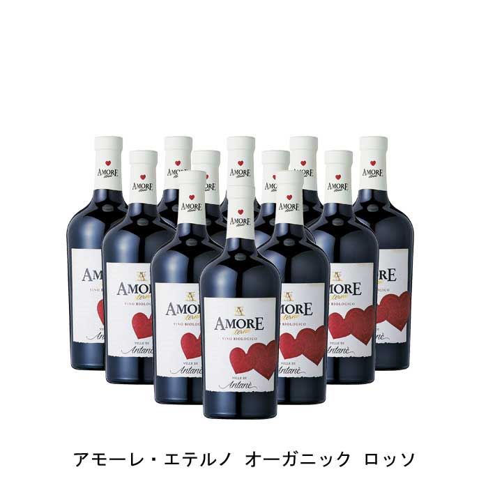 [12本まとめ買い] アモーレ・エテルノ オーガニック ロッソ レ・ヴィッレ・ディ・アンタネ イタリア 赤ワイン フルボディ イタリアワイン ヴェネト イタリア赤ワイン コルヴィーナ 750ml