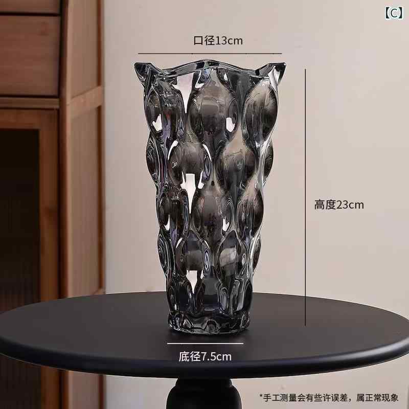 花瓶 チェコ産 厚手 クリスタルガラス フラワーベース 高級感 上品 エレガント リ...