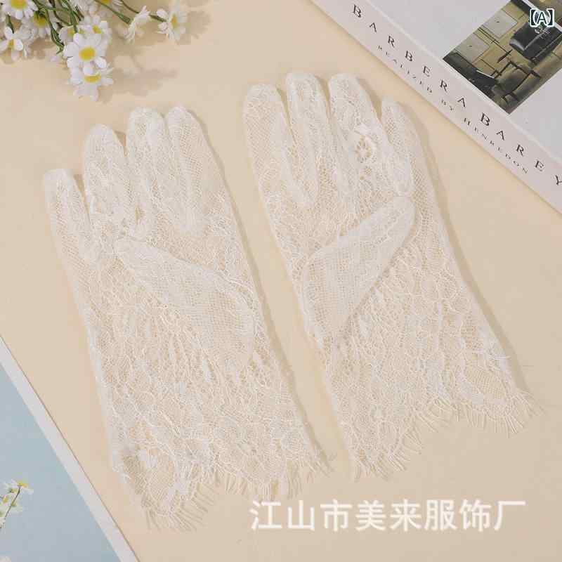 グローブ レディース ブライダル ショート丈 花嫁 レース ウェディング 結婚式 前撮り フォトウェディ..