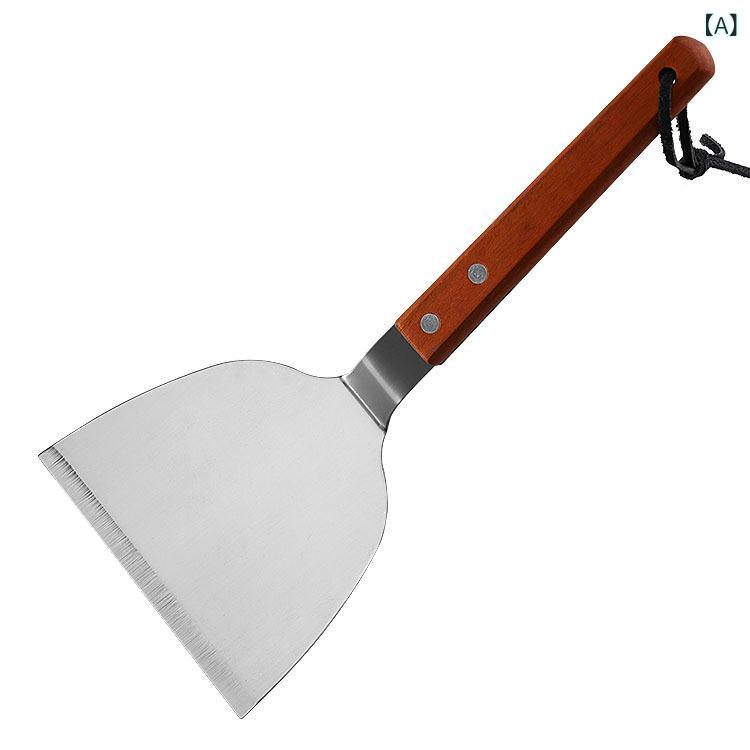 料理ヘラ ステンレス製 厚手 鉄板焼き フライ返し ターナー ステーキ ピザ 中華クレープ ドレッジ スク..