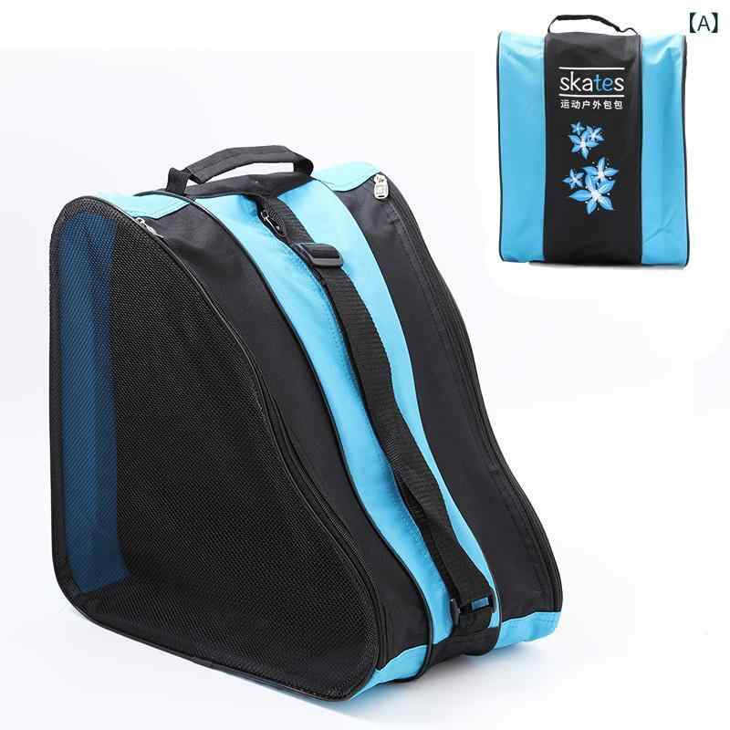 ローラースケート インラインスケート バッグ キッズ 子供用 厚手 3層 大容量 多機能 通気性 メッシュ ..
