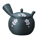 常滑焼 玉光作 急須 約250ml 茶ツバ丸 線段 桜 日本製 Y232