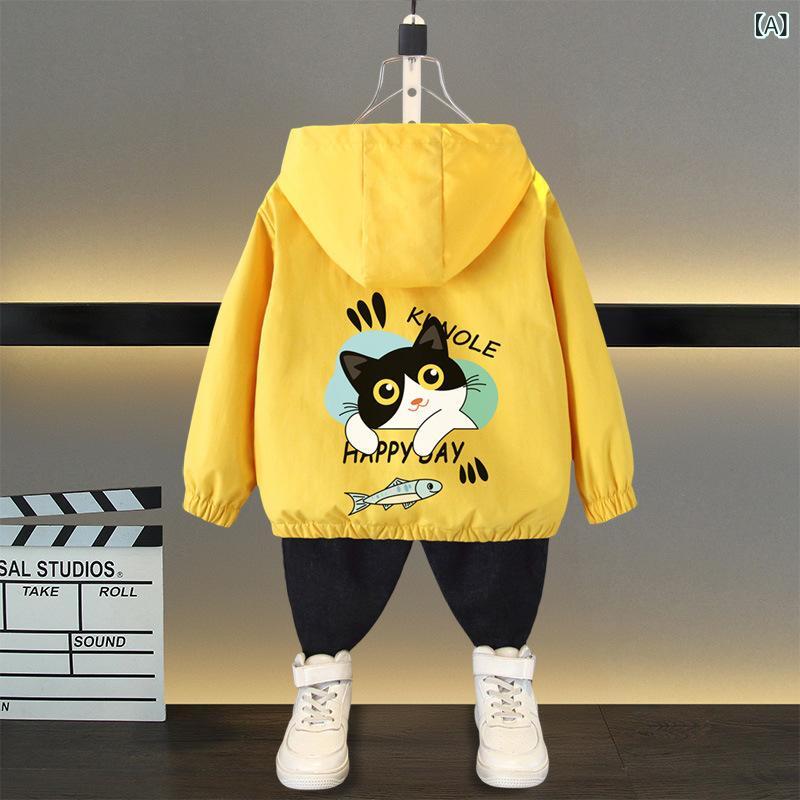 アウター 男の子 キッズ 春秋 フード付き ウインドブレーカー マウンテンパーカー ジップアップ ジャケット ブルゾン カジュアル おしゃれ 長袖 ショート丈 ...