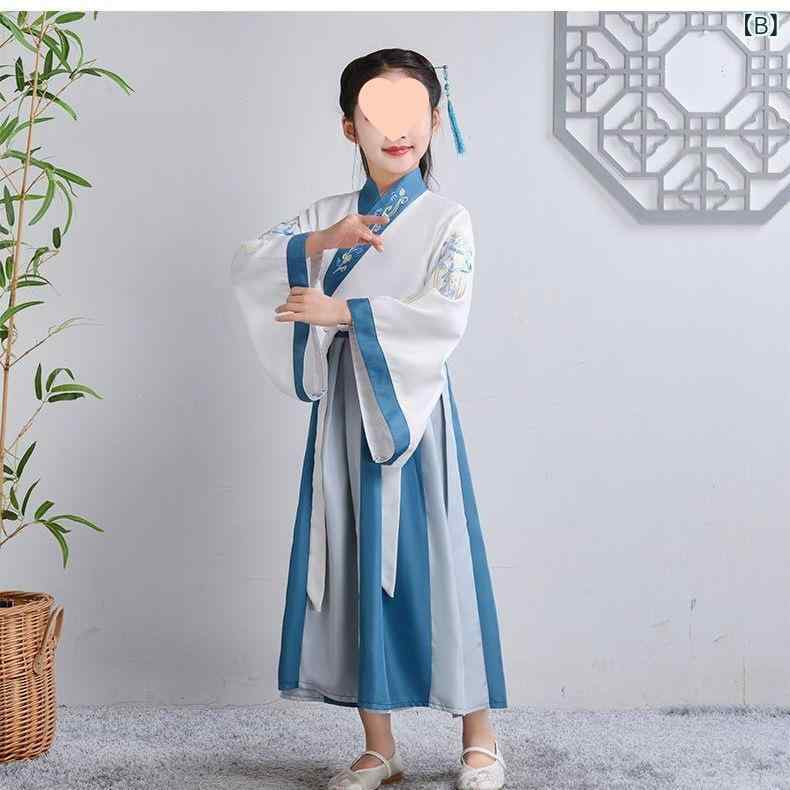 漢服 男の子 女の子 子供用 国学書童服 襦裙 発表会 ステージ衣装 中国風 コーデュロイ ラビットファー..