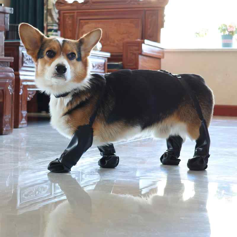 犬用 シューズ 靴 足カバー レインブーツ 防水 撥水 防汚 滑り止め ノンスリップ 耐摩耗 丈夫 合成皮革..