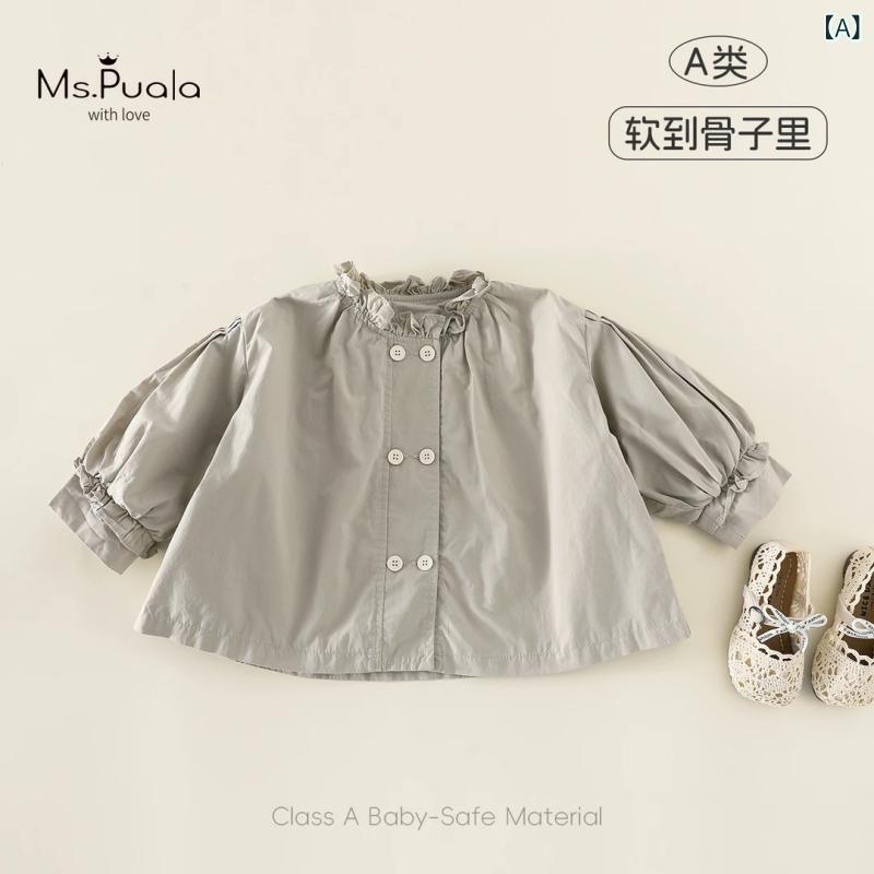 ベビー服 女の子 ガールズ 乳幼児 秋冬 アウター ジャケット 上着 綿 コットン 柔らかい 長袖 ダブルボ..
