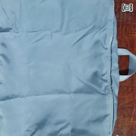 narukiの収納袋 羽毛布団 布団 衣類 シーツ 毛布 寝具 圧縮袋 防塵 トラベル 携帯用 整理袋 オックスフォード生地 大容量 軽量 丈夫 立方体型 クローゼット 押し入れ 寝室収納 モダン シンプル グレー ブルー ピンク オフホワイト｜アングル2