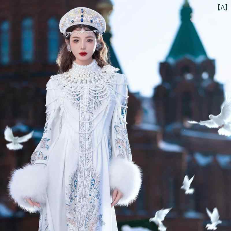 衣装 レディース ロシア プリンセス お姫様 レトロ ヨーロッパ風 ロシア風 クラシック 宮廷風 冬 ハル..