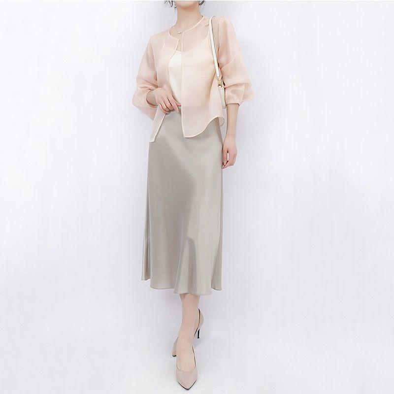 カーディガン レディース Vネック 七分袖 薄手 軽量 シアー トップス シャツ ブラウス 冷房対策 羽織り..